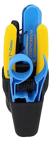 Ideal Industries, Inc. 33-622T LinearX3 Coax Compression Hip Kit for F/BNC/RCA Connectors, Starter Tool Kit w/ 10 F Connector, Cable Stripper, Cutter