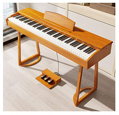 yankai Clavier Piano 88 Écouteurs Clés Stand Piano Électrique Portable Amovible, Piano Numérique Professionnel Domestique, Tête + Cadre en Bois