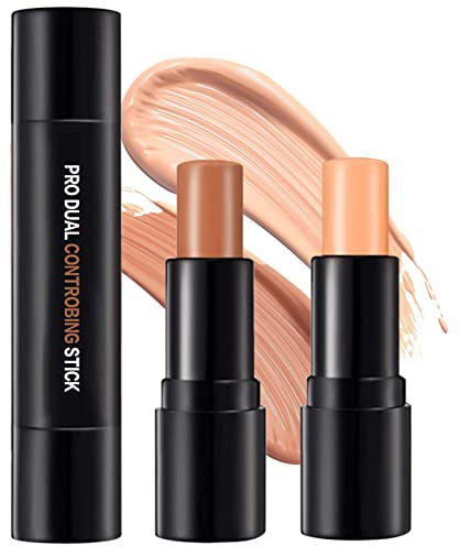 ONLYOILY Kontur Stift Highlighter,Concealer Contouring und Highlighter in einem, 2 Colour Make up Concealer contouring stift, Bronzer, Kontur stift Und Highlighter Make-Up Für Jeden Hauttyp (#03)