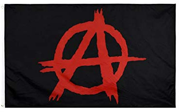 stormflag Anarchy Flagges (90cmx150cm) Polyester Pongee 90g mit Ösen mit Doppelnadel genäht.