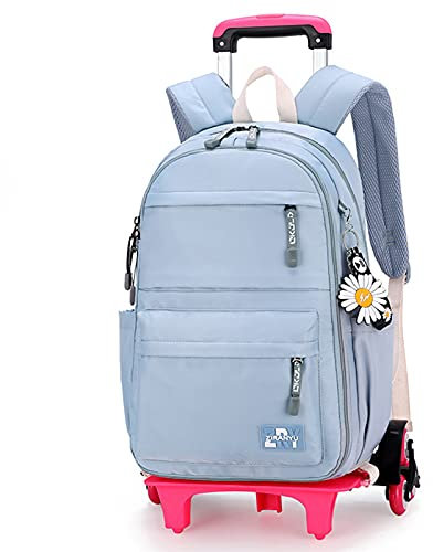 IvyH Schulrucksack Mädchen Teenager Schulranzen Trolley für Kinder Rucksack Lässig Kinderrucksack mit 6 Räder Trolley Schultasche Grundschultasche