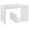vidaXL Table d'Appoint Table Basse Table de Canapé Bout de Canapé Meuble de Salle de Séjour Salon Intérieur Blanc Brillant 59x36x38 cm Aggloméré