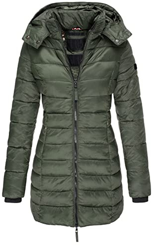 Earnmore Chaqueta Acolchada De AlgodóN para Mujer Nueva De Invierno, Chaqueta Acolchada Y Ajustada De Longitud Media para Mujer, Chaqueta Acolchada CáLida