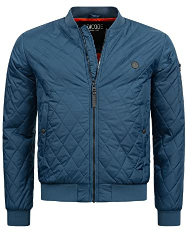 Indicode Herren Novak Bomberjacke Steppjacke Daunen-Optik mit Stehkragen | Moderne Fliegerjacke mit Hochkragen und bequemer Passform, Steppjacke, Herrenjacke, Freizeitjacke, Übergangsjacke für Männer