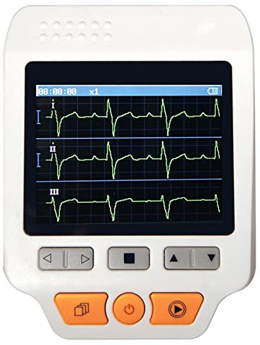 JinKeHong EKG-Monitor,30s Persönlicher Tragbarer Herzgesundheits-Tracker Mit 30 BPM ~ 240bpm Messbereich Und 19 Analyseergebnissen,Speichern Von 300 Aufzeichnungen Und Spracherinnerung,fürHeimklinik