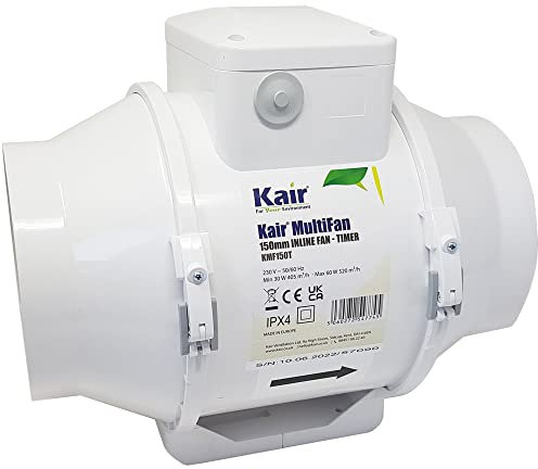 Kair MultiFan In Line Fan 150mm with Timer