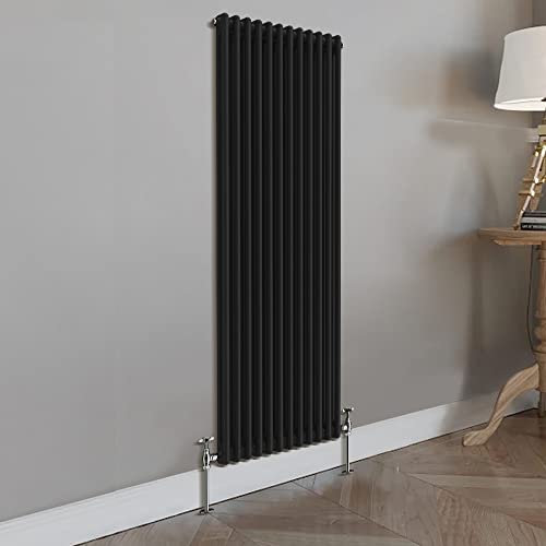 Blümme Cast Iron Double Column Black Vertical Radiator 1800 x 560mm