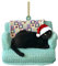 RYGRZJ Black Cat Christmas Ornament,Christmas Tree Xmas Trees Decorations,Car Hanging Ornaments Keepsake for Xmas Party Holiday Home Decor