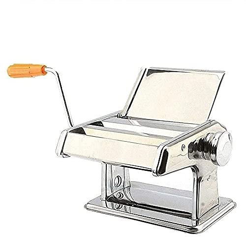 Nudelmaschine, Nudelmaschine, Nudelmaschine, 3-in-1-Edelstahl-Frische-Nudelmaschine, Rollenmaschine für Spaghetti, Lasagne, Nudeln, Fettuccine, mit Kurbel und Klemme, Schneideisen 0,5–3 mm