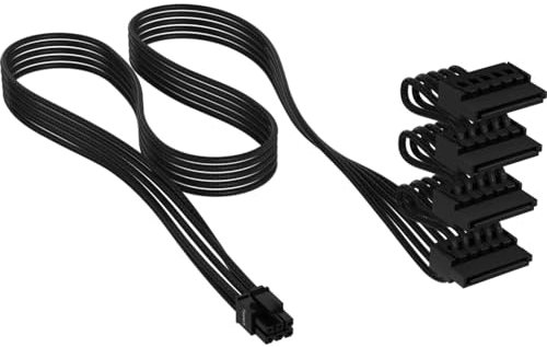 Corsair Câble d'alimentation SATA de Type 5 (4 connecteurs) à Gaine individuelle - Noir