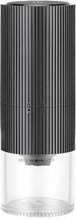 Molinillo de café eléctrico portátil USB-C recargable inalámbrico con pantalla LCD, con cónicas de cerámica, molienda ajustable y capacidad de 25 gramos