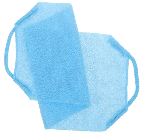 OHPHCALL Peeling Handtuch Rücken Doppelseitig aus Polyester, Blau | Duschschrubber für Hauttypen, Sanfte Massage und Gründliche Exfoliation, Leicht zu Verstauen