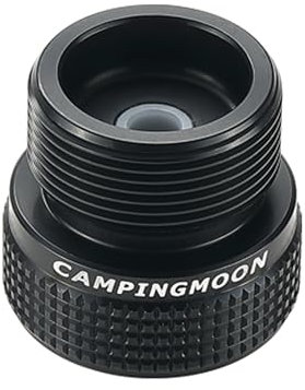 CAMPINGMOON - Adaptador de parrilla para estufa de gas propano para camping, entrada: EN417 Lindal, salida: conexión CGA 600, adaptador BKZ20 negro CGA 600