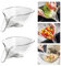Lot de 2 paniers d'égouttage multifonctionnels avec bec verseur, panier de drainage, passoire avec bec verseur, panier de drainage pour aliments, panier de drainage de cuisine pour laver les légumes,