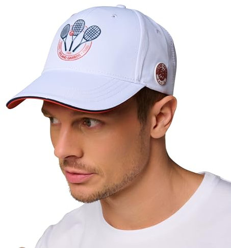 ROLAND GARROS Unisex Golf Adn Baseballkappe, weiß, one Size