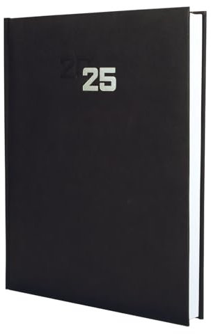 Finocam - Kalender Dynamic Milano 2025, 1 Tag pro Seite, Januar 2025 - Dezember 2025, 12 Monate, Schwarz, Spanisch