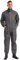 Jugaoge Herren Arbeitsoverall Einteiler Arbeitskleidung Baumwolle Overall Arbeitsanzug Schutzanzug Coverall mit Taschen Gürtel Grau 3XL