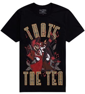 Hot Topic Hazbin Hotel Alastor That's The Tea T-Shirt Exclusive, Mehrfarbig/Meereswellen (Ocean Tides), XL