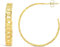 ARS-ARGENTI Creolen Ohrringe Damen Mädchen Sterling Silber 925 Gold 18K - hypoallergen (Luxuriöse Statement Creolen mit Kettendesign FAITH Edelstahl 18K vergoldet 34x5mm)