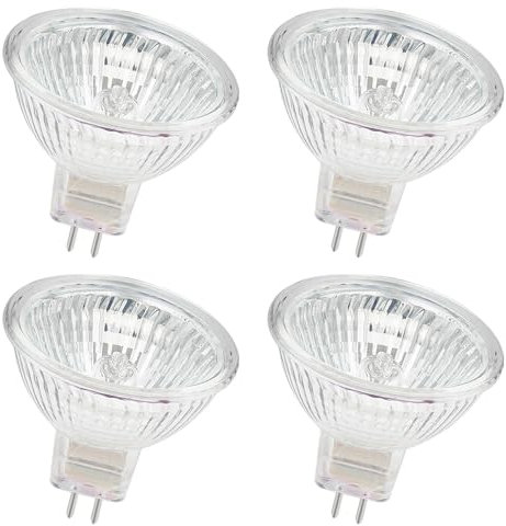 EKSAVE MR16 Halogen Bulbs 12V 50W GU5.3 Bi-Pin Base Spotlight Dimmable Warm White 2700K(4 Pcs)