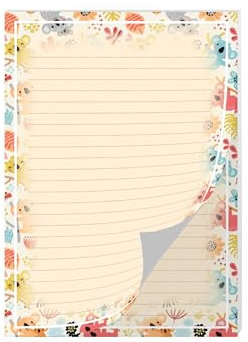 Briefpapier Briefblock Heft Notizblock für Jungen Mädchen Kinder Koala (1 Block A4 mit 25 Blätter)