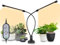 Lámpara LED de espectro completo, luz de crecimiento para plantas de interior, 36 ledes, luces de planta de doble cabeza con 5 niveles de intensidad regulable, temporizador automático 4/8/12H, 3 modos