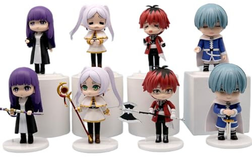 Epitome 8PCS/Set Anime Figure Frieren: Beyond Journey's End Figure Frieren/Himmel/Fern/Stark Action Figurine Set PVC Statue Desktop Decoration Collectible Gift for Anime Fans