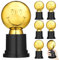 GeeRic 8 Pack Gold Award Trophies, Plastic Mini Smile Gold Trophy Cups with Base for Party Decoration Gift/Competition/Sports/Activity/School Award/Party Favors