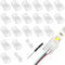 EPLZON Connettore Striscia LED 3 Pin 10 mm - Connettori per Strisce LED Senza Saldatura - Per SMD 5050 5630 Monochrom Strip (20 Pezzi)