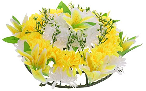 Cabilock Blumenkranz für Gedenkfeiern Künstliche Blumenkränze für Lebendige Farben Geringer Wartungsaufwand