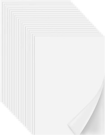 JOFUUM Klebefolien zum Aufbügeln, 20 Stück, doppelseitige Schmelzklebstoffbögen, Größe A4, Schmelzklebstoff