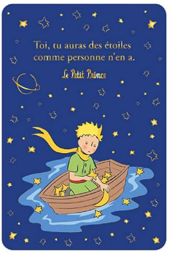 KIUB Postkarte Der kleine Prinz auf einem Boot (10 x 15 cm)