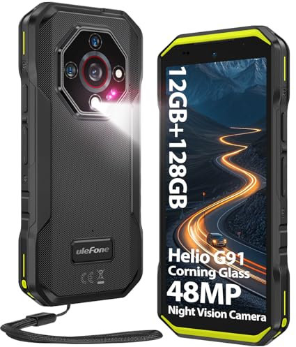Ulefone Armor X32 Rugged Smartphone, MTK G91 12GB+256GB/2TB 48MP+20MP Visione Notturna Android 14, 5.65 Vetro Corning 5500mAh cellulare indistruttibile Telefono Dual SIM/NFC/OTG 2anni garanzia-Verde