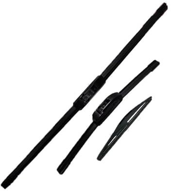 MTVTFECEWG Scheibenwischer Für Citroen C3 MK1 FC FN 2002–2010 Wischerblätter-Set Für Vorne Und Hinten Windschutzscheibe Baujahr 2009 2008 2007 2005 2004 2003 Wischerblatt Set(RHD)