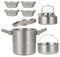 Jubilofex Camping Cookware Bowl Set, Lightweight Equipment for Outdoor Family Lawn Hiking Travel Picnic