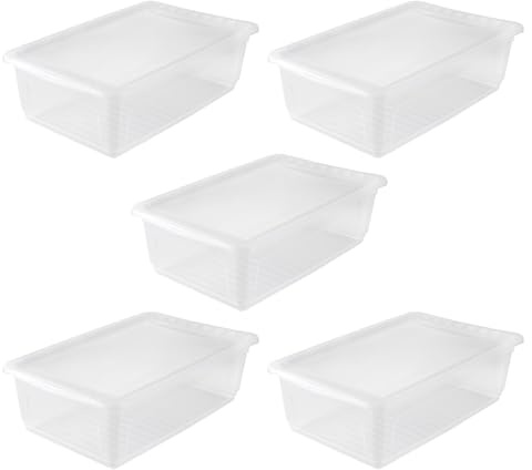 keeeper bea 5x Aufbewahrungsbox mit Air Control System, 59 x 39 x 18 cm, 30 l, Transparent
