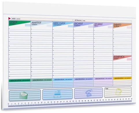 Wochenplaner 2026 A3 | Wochenplaner im Format 43,5 x 31,5 cm | Tischplaner 2026 mit undatierten Zeiten | Maxi A3 Planer 50 Blatt | Schreibtisch-Organizer im Büro