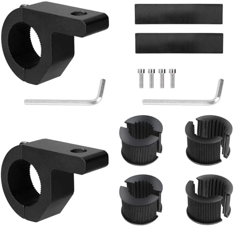 2 PCS Light Bar Mount Kit 19-32 mm, Work Light Mounting Bracket Universal Bull Bar Spotlight Extension Pole for Off Road Vehicles Car Truck Motorcycle