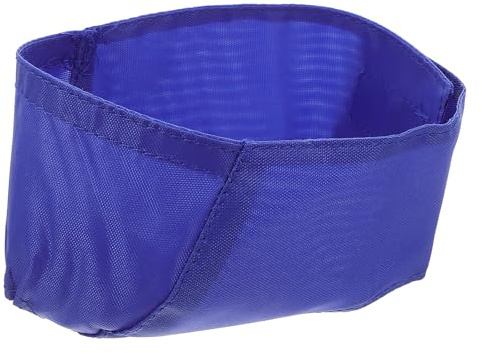 Adorainbow Cache-œil pour Animaux, Anti-Morsure, Taille M, Nylon Bleu | Chat et Chien, Sangle Adhésive, Petit Trou, pour Bain et Manucure, Chats 2, 5 à 5kg