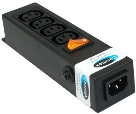 Conntek 55705 Steckdosenleiste 250 Volt 7-1/2 Gehäuse IEC C14 Eingang auf 4 IEC 60320 C13 Buchsen Blatt F Computer/Server