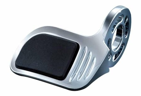 Kuryakyn 6299 Premium ISO Contoured Throttle Boss Motorcycle Handlebar Grip Accessory: Universal Fit, Right Side Only, Chrome, Pack of 1