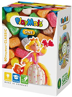 Playmais ONE Princess Bastelset für Kinder ab 3 Jahren I Über 70 Spielmais Bausteine mit Anleitung zum Basteln I Natürliches Spielzeug I Fördert Kreativität & Motorik I Geschenk für Mädchen & Jungen
