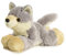 Aurora, 13296, Mini Flopsie Wolf, 20cm, Plüschtier, weiß/lila