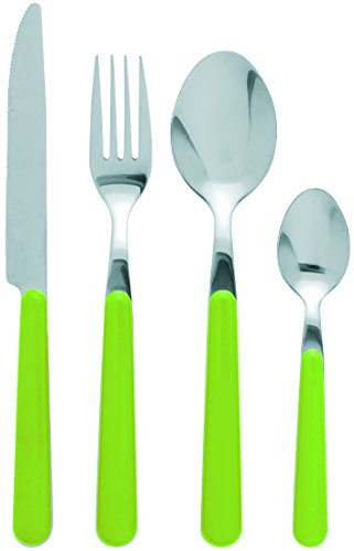 Excelsa Jolly Servizio 24 Posate, Acciaio Inossidabile, Verde, unità