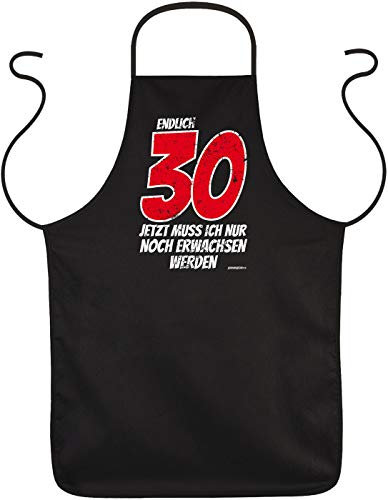 Grillschürze - Endlich 30 - ideales Geburtstags-Geschenk, Goodman Design Schwarz