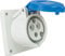 as - Schwabe CEE Presa a superficie per caravan - 230 V / 16 A presa a superficie per esterni con coperchio incernierato - Presa tripolare per caravan e camper - Per uso esterno - IP44 - Blu