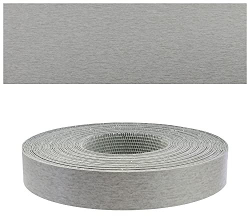 Mprofi MT® - Chant Melamine | 22mm X 20m | Bande de Chant Platine | Epaisseur 0,50mm | Facile à Appliquer | Pour Étagères, Meubles & Panneaux | Chant Thermocollant Durable