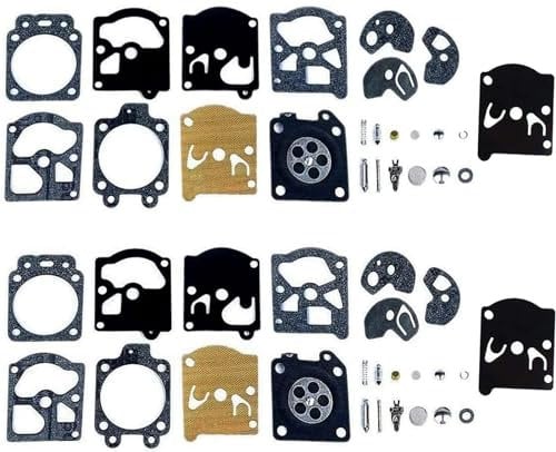 Poweka Kit di Riparazione del Carburatore Guarnizione Membrana Compatibile con Walbro K10-WAT WA & WT Series STI-HL Husq-Varna Poulan McCulloch Echo (2 Set)