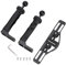 Handheld Hand Grip 1/4in Screws Underwater Camera Stabilizer Aluminum Tray with Dual Handle Grips for Underwater Camera Housing Case Accessory