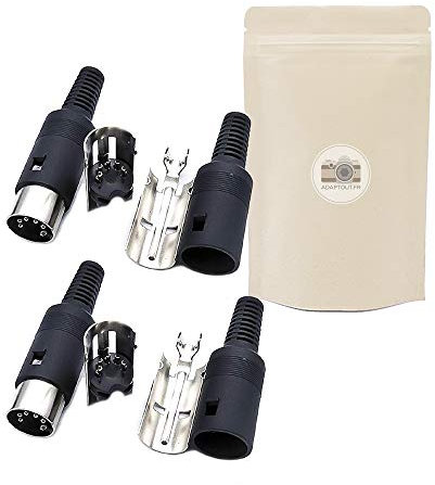 X4 Prise DIN 5 Broches à Souder Connecteur Male Fiche pour Soudure Adaptateur MIDI 5 Pin - ADAPTOUT Marque FRANÇAISE